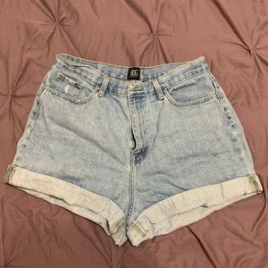 BDG distressed high waist mom shorts